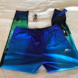 NWT Lotus Leggings enchanted forest yoga pants XL